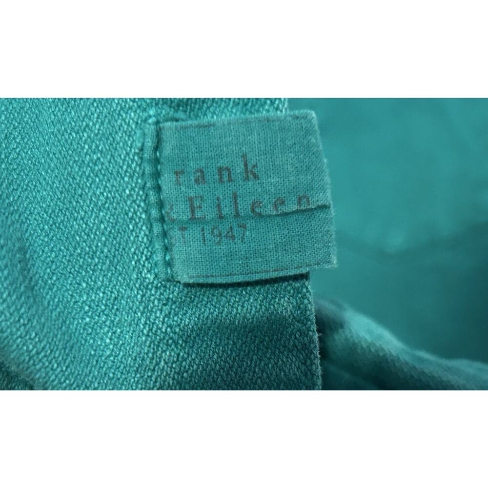 Frank & Eileen Eileen Green Solid Button-Up Shirt L Cotton Long Sleeve Pockets - Picture 6 of 12